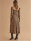 Reformation "Sigmund Dress in Leopard Print" (Size 4P)