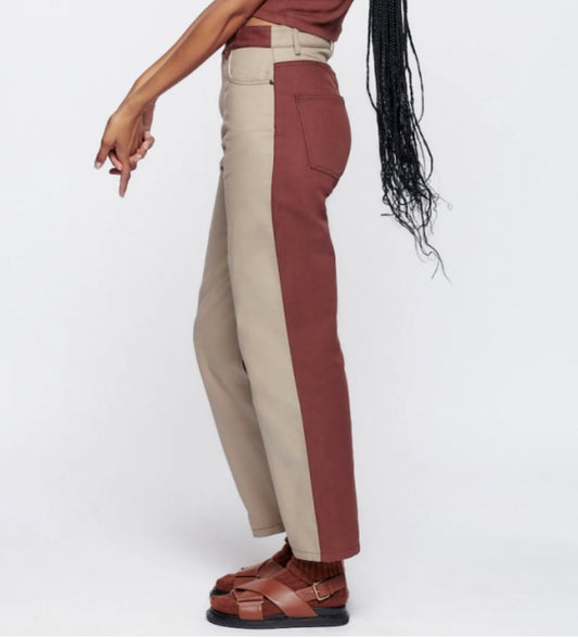 KOTN Slow Fashion” Indus Two Tone Brown Pant in Brown” (Size 28)