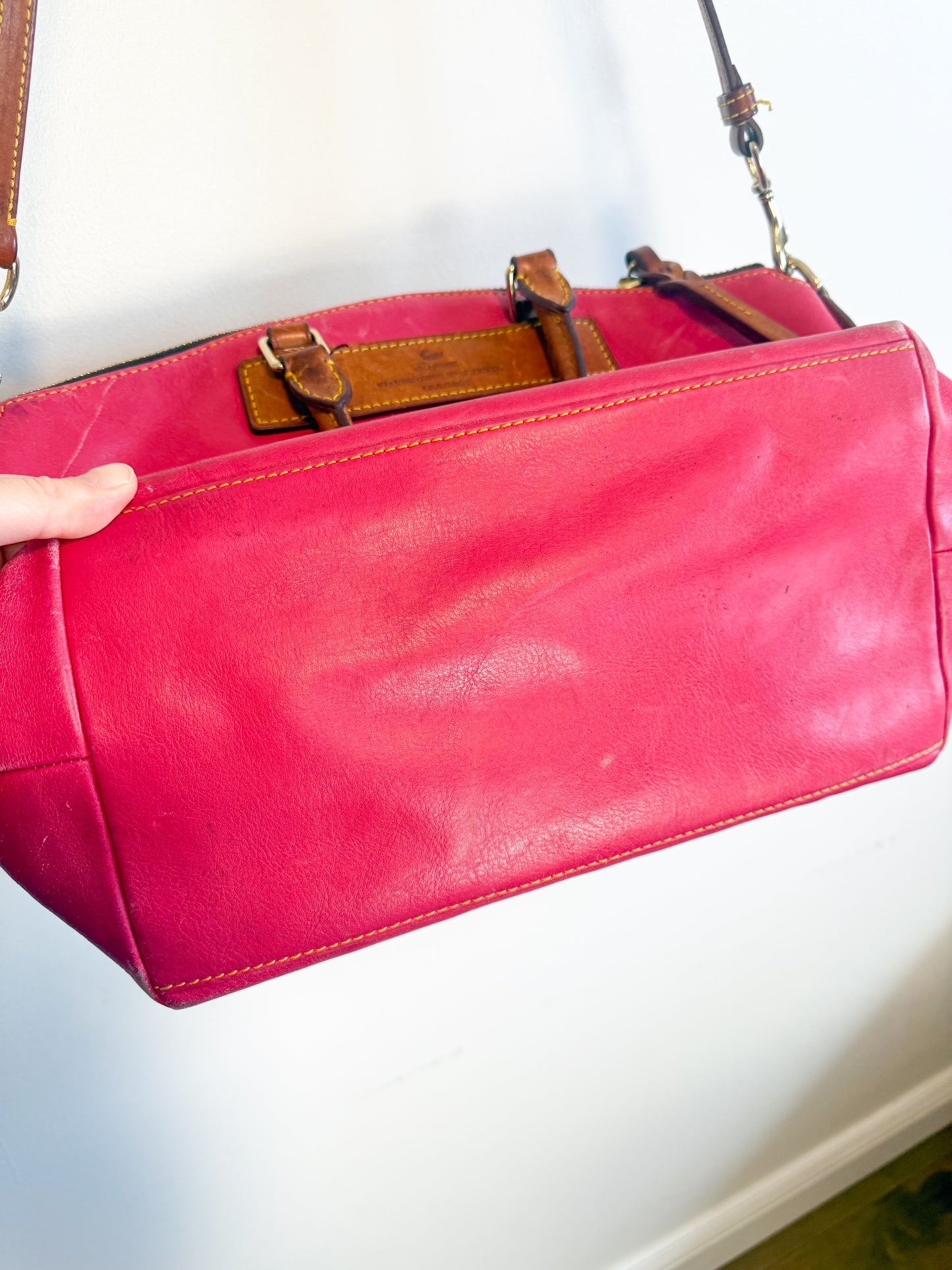 Dooney & Burke "Juliette Satchel Purse in Hot Pink"