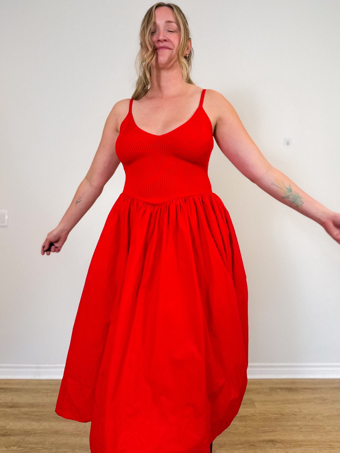 Torn by Ronny Kobo "Monica Dress in Red" (Size S/M)