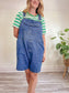 Vintage Short Denim Overalls (Size XXL)