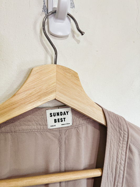 Aritzia Grey Open Front Short Sleeve Shawl (Size XXS/XS)