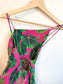 FARM RIO "Leaves Midi Dress in Hot Pink/Green" (Size S)
