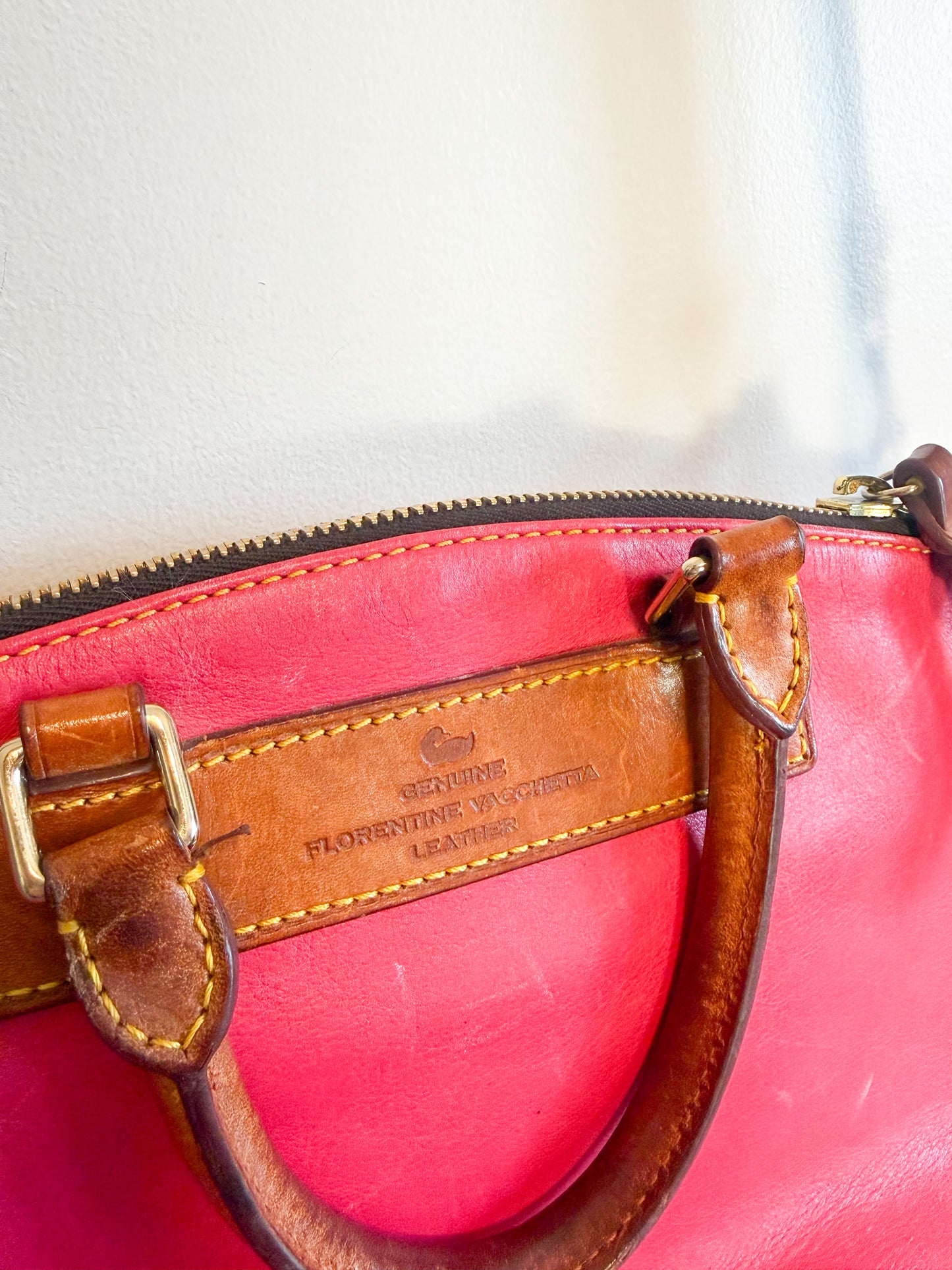 Dooney & Burke "Juliette Satchel Purse in Hot Pink"