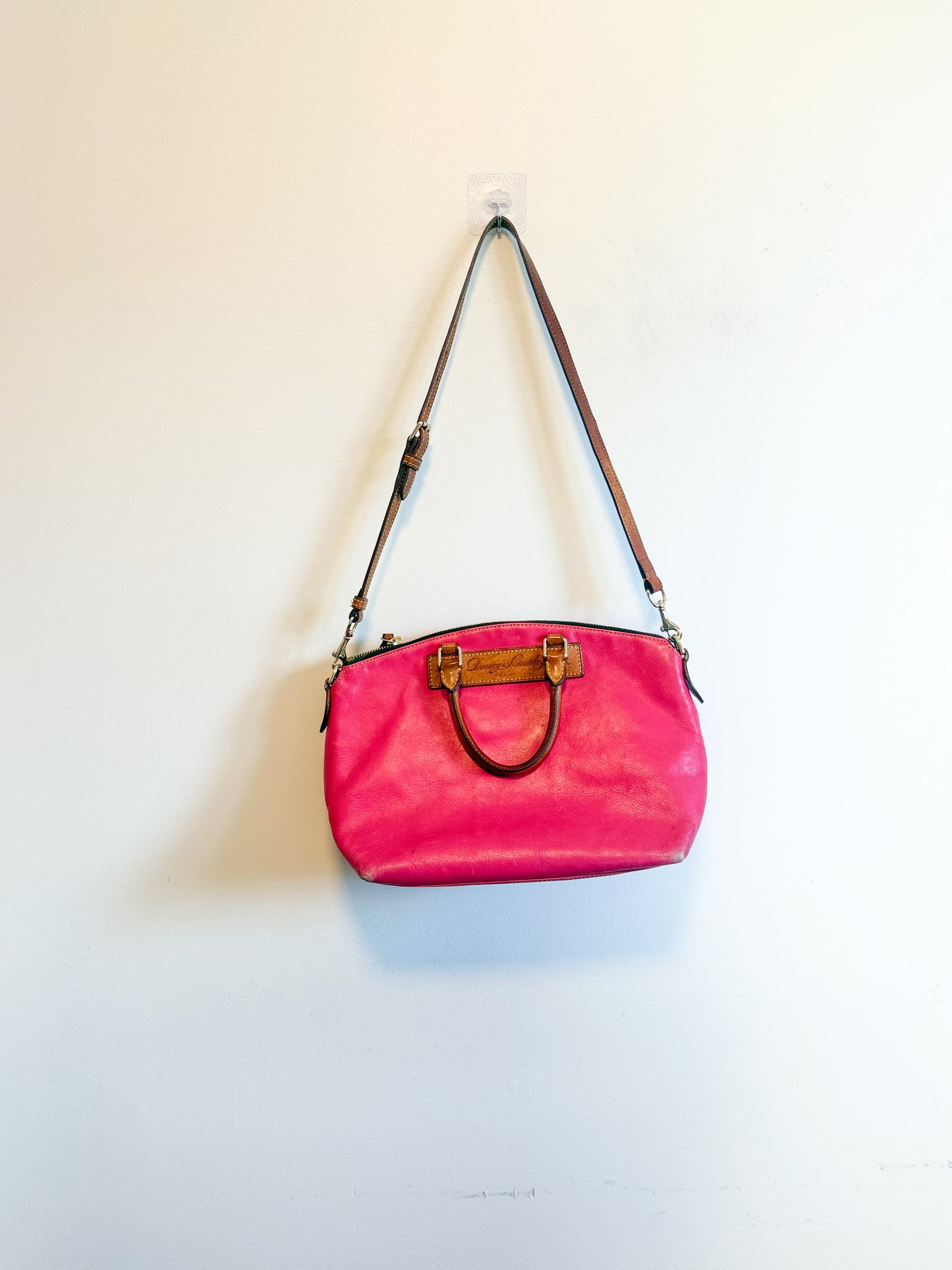 Dooney & Burke "Juliette Satchel Purse in Hot Pink"