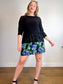 Autumn Cashmere Sweater in Black with Lace Trim (Size L)