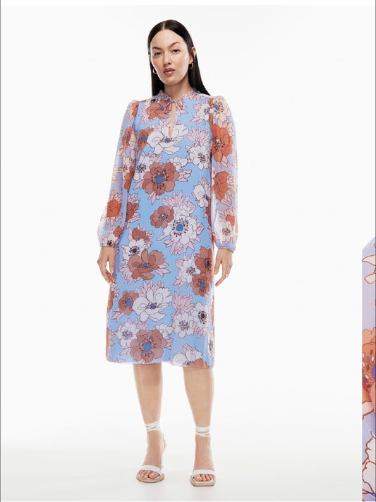 Wilfred "Molly Midi Dress in Blue / Pink Soft Iris" (Size M/L)