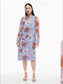 Wilfred "Molly Midi Dress in Blue / Pink Soft Iris" (Size M/L)