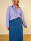 SOVERE Studio "Taven Shirt in Cornflower Stripe" (Size M/L)