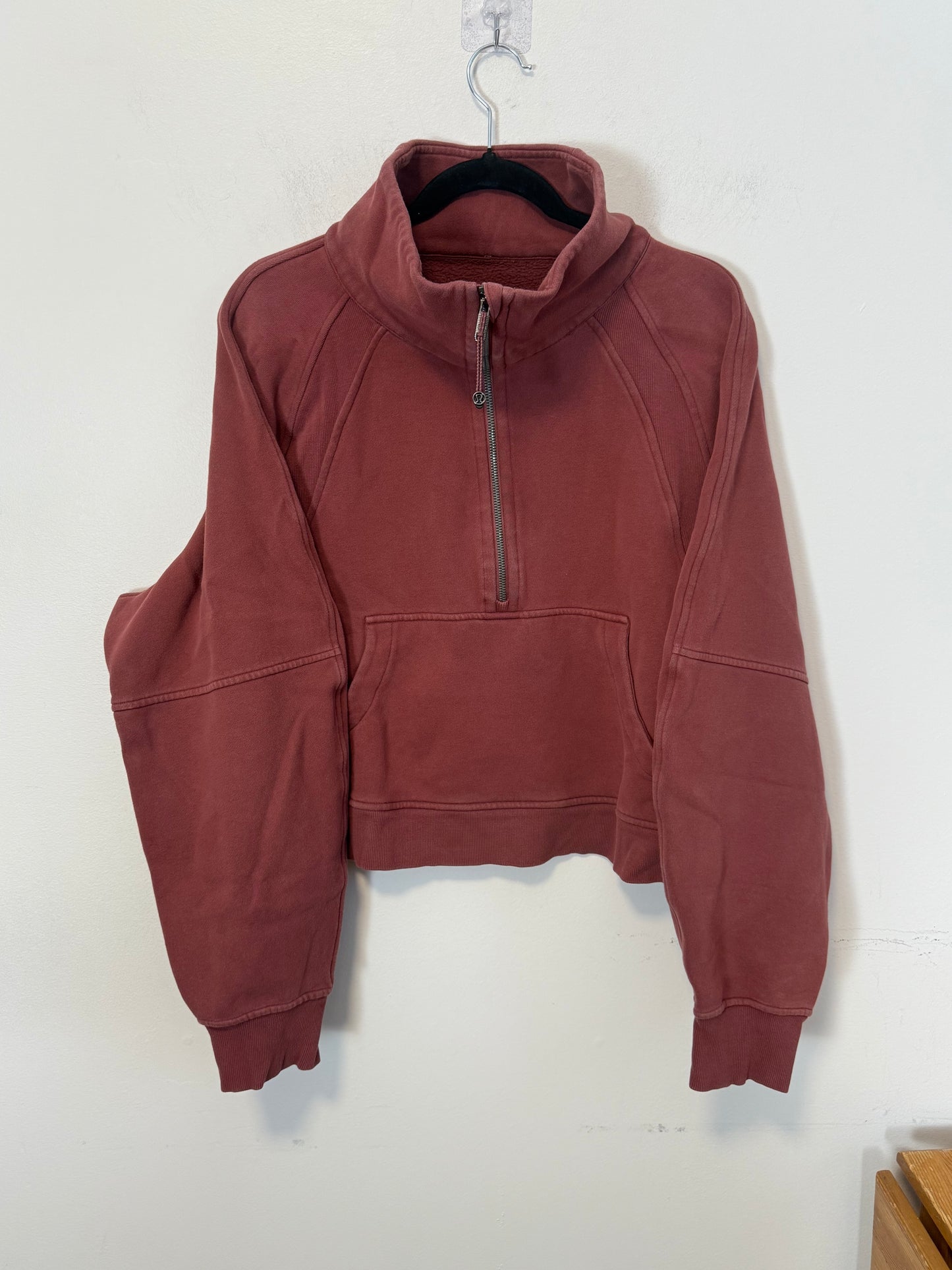 Lululemon "Scuba Oversized Full Zip Hoodie in Maroon" (Size XL/XXL)