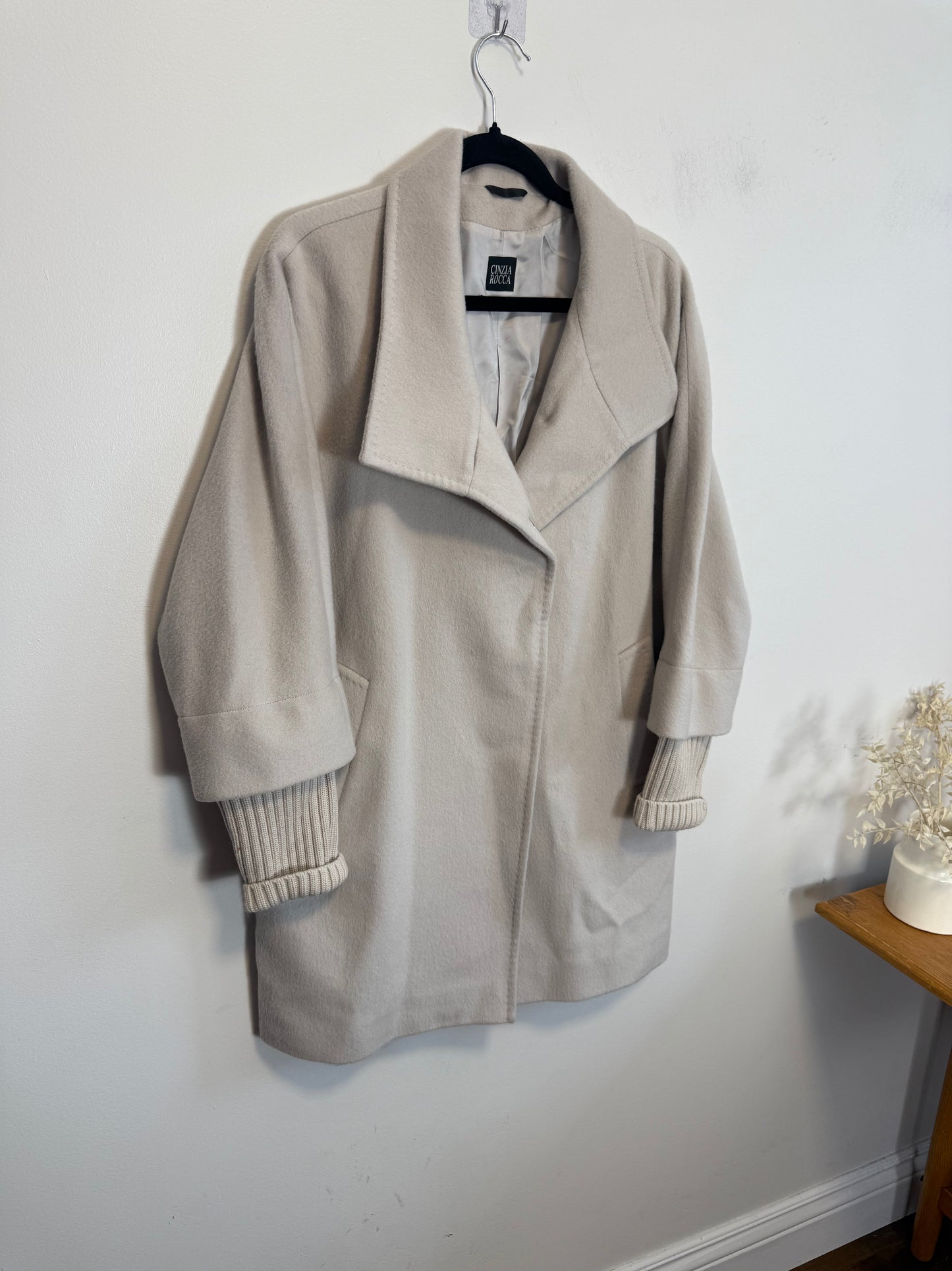CINZIA ROCCA Designer Wool Peacoat in Grey (Size M/L)