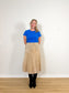 Vintage Leather Midi Skirt in Beige SOLD AS IS (Size XL)