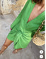 L'Academie "The Janeiro Linen Mini Dress in Green" (Size M)