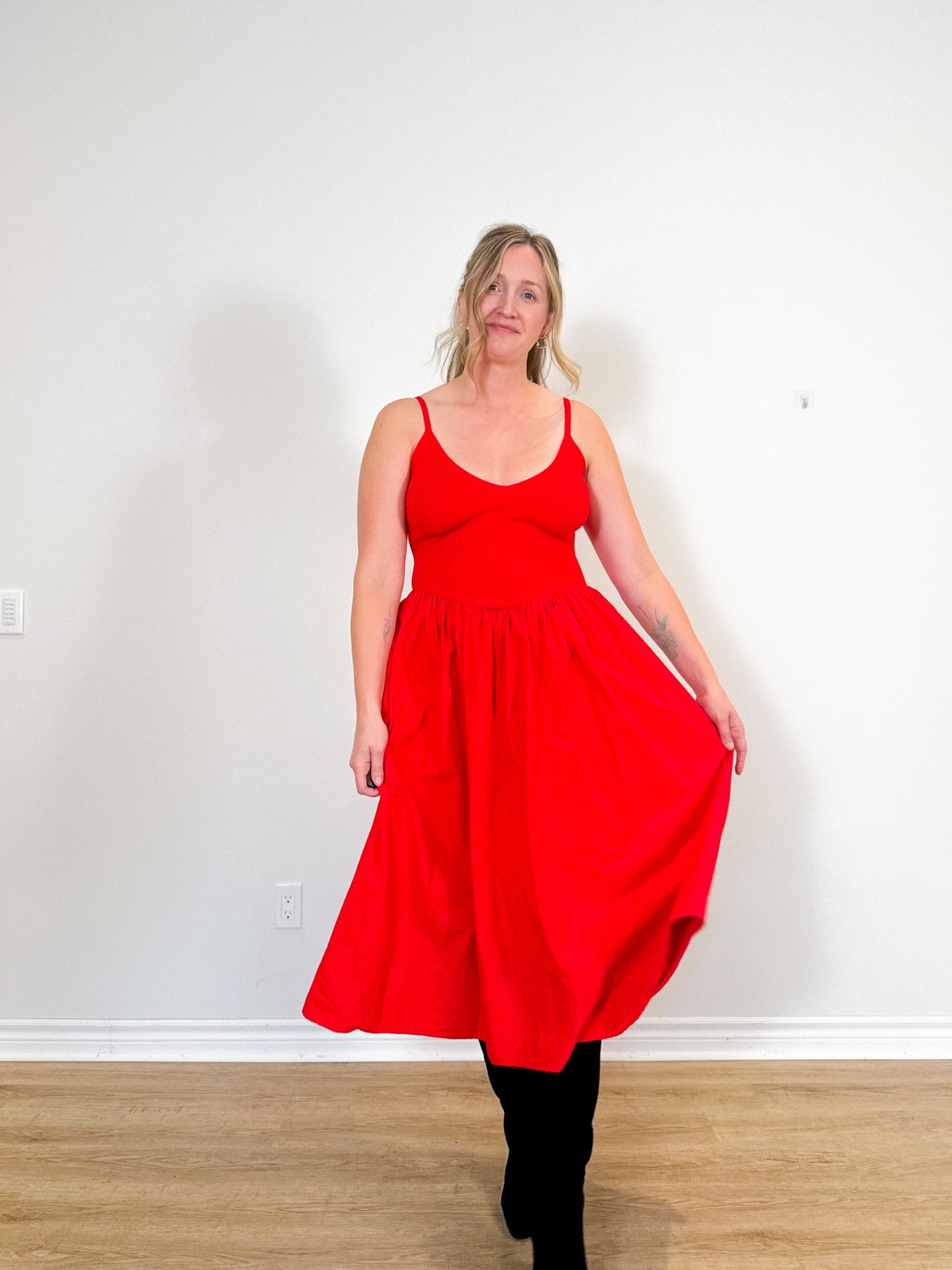 Torn by Ronny Kobo "Monica Dress in Red" (Size S/M)