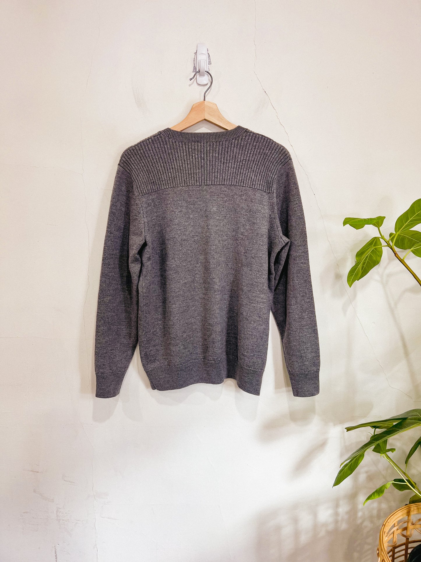 Everlane Grey Wool Crewneck Sweater (Size L)