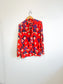 Vintage France Silk Blend Patterned Blouse (Size L/XL)