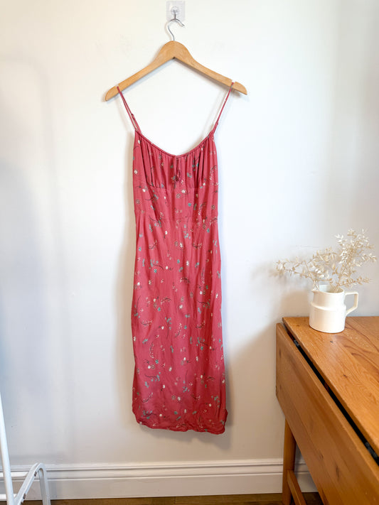 Wilfred "Bellow Midi Dress in Spring Medley Red" (Size 10)