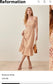 Reformation Sustainable "Sunstone Dress in White Floral" (Size 14)