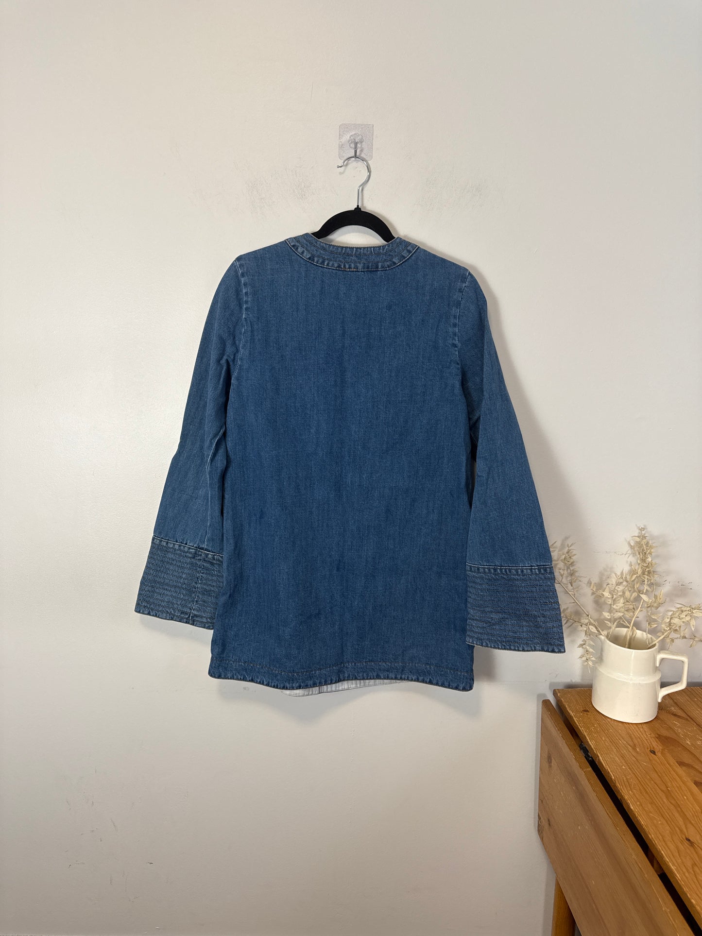 Free People " Dreaming of Denim Tunic Dress" (Size M)