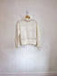 Alpha Studio Crochet Woven Turtleneck Sweater in Cream  SOLD AS IS (Size S)