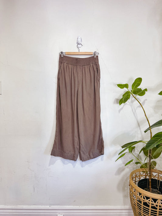 Madewell "Drapeweave Carley Wide-Leg Pants" in Brown (Size S)