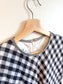 Vintage Gingham Mini Dress in Black/White (Size S)