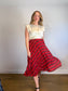 Jason Wu "Cola Bottle-Print Pleated Skirt in Red" (Size M/L)