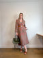 J.Jill Long Quilt Wool Jacket in Dusty Rose/Green (Size M/L)
