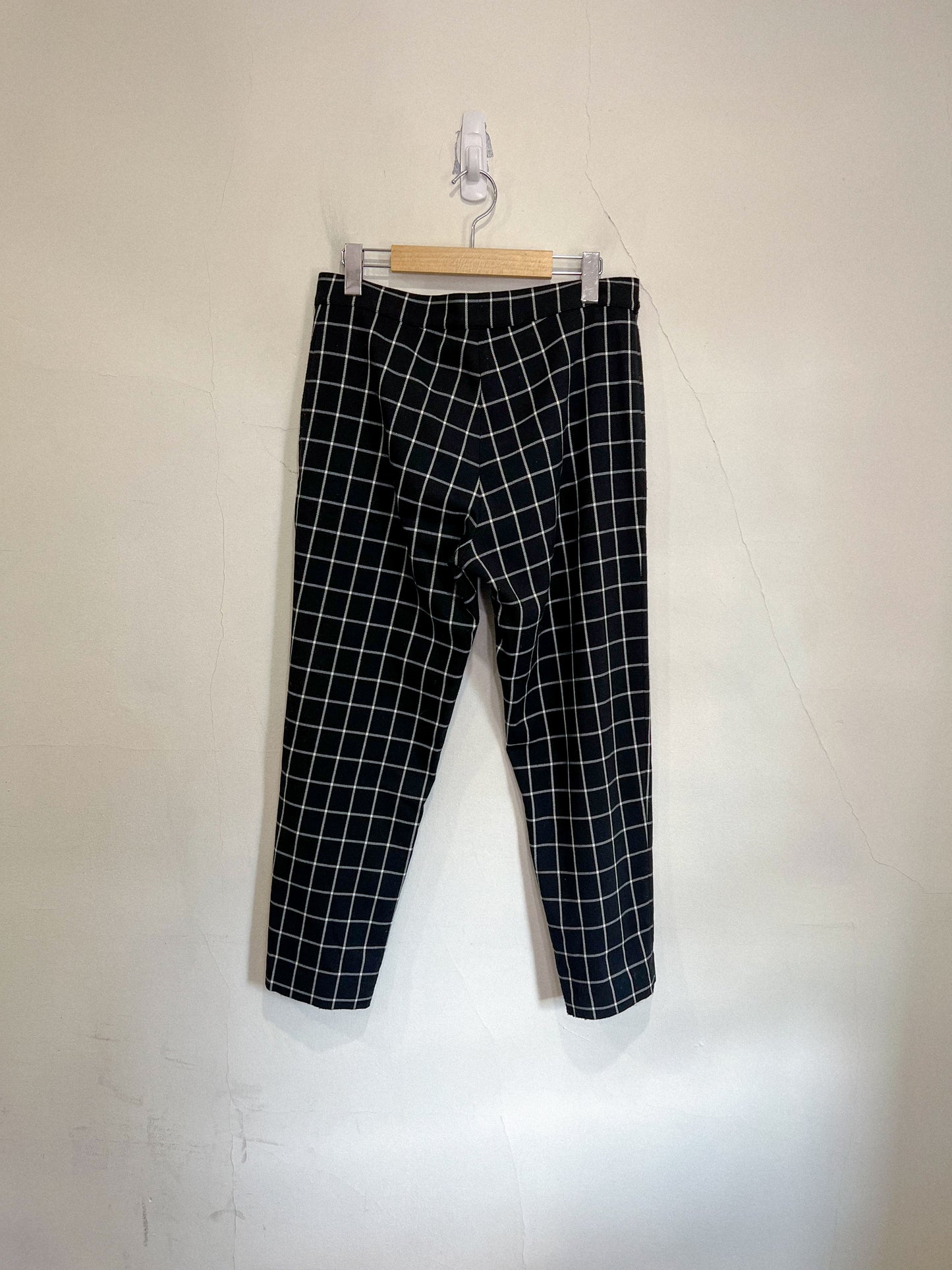 Robert Rodriguez Windowpane Trouser in Black/White (Size S/M)