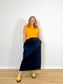 Vintage Liz Claiborne Linen Skirt in Navy (Size 20)