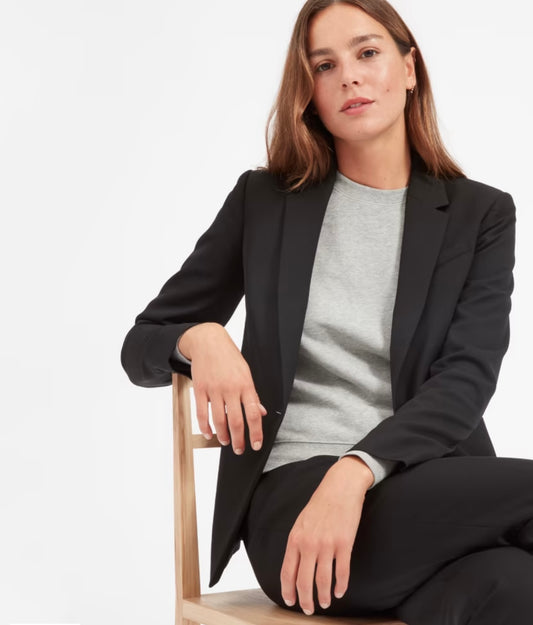 Everlane "The Italian GoWeave Classic Blazer" in Black (Size 4)