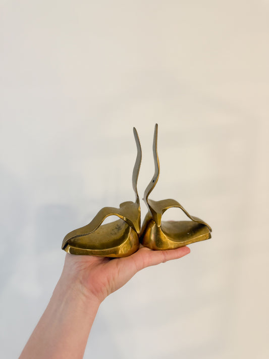 Brass Seagull Bookends