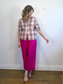 Weekend MaxMara Designer Plaid Button Down (Size L)