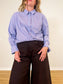 SOVERE Studio "Taven Shirt in Cornflower Stripe" (Size M/L)