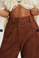 Understated Leather Suede Dream Pants in Brown (Size M)