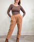 the kemist Designer Loungewear Pleated Pants in Nude (Size XL)