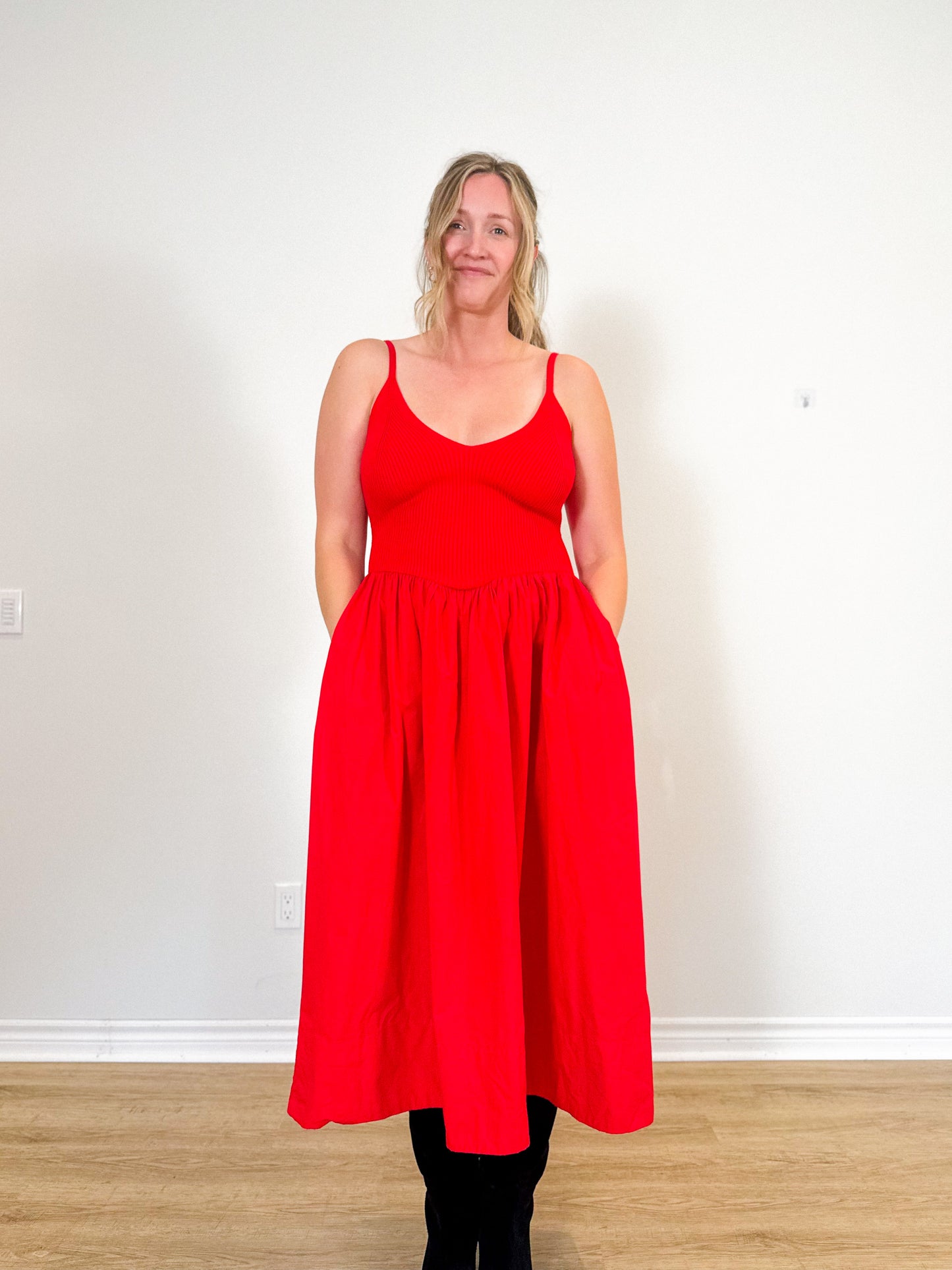 Torn by Ronny Kobo "Monica Dress in Red" (Size S/M)