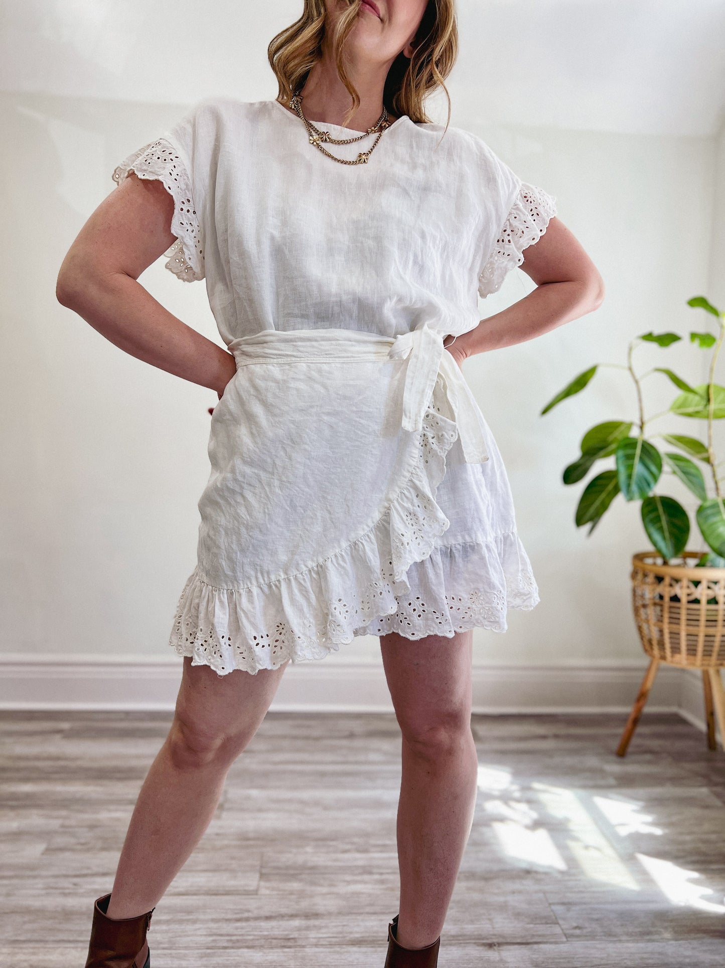 Wilfred "Ninette Dress" in White (Size L)