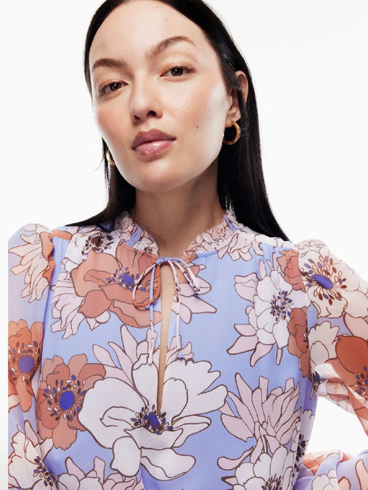 Wilfred "Molly Midi Dress in Blue / Pink Soft Iris" (Size M/L)