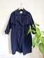 Vintage Navy Trench Coat (Size L)