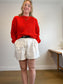 Vintage Red Knit Sweater (Size L)