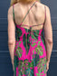 FARM RIO "Leaves Midi Dress in Hot Pink/Green" (Size S)