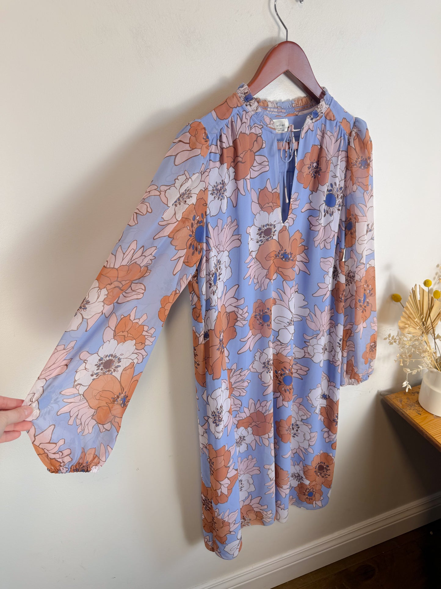 Wilfred "Molly Midi Dress in Blue / Pink Soft Iris" (Size M/L)