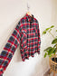 Vintage Plaid Flannel Button Down (Size L)