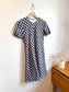 Vintage Gingham Mini Dress in Black/White (Size S)