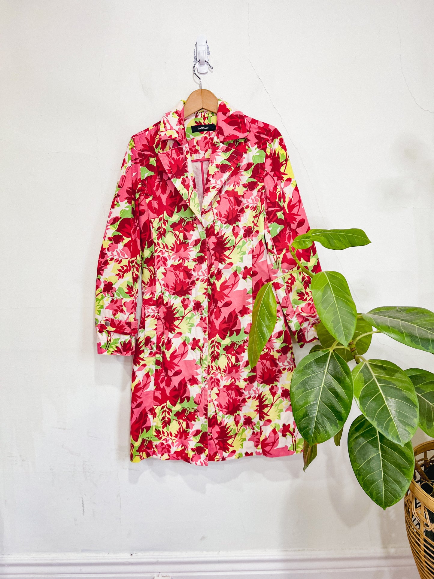 InWear Copenhagen Pink Floral Coat (Size M/L)