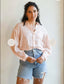 Rails "Clio Button Up Shirt in Clementine Stripe" (Size XS/S)