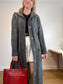 Vintage Long Cardigan in Grey (Size XL)