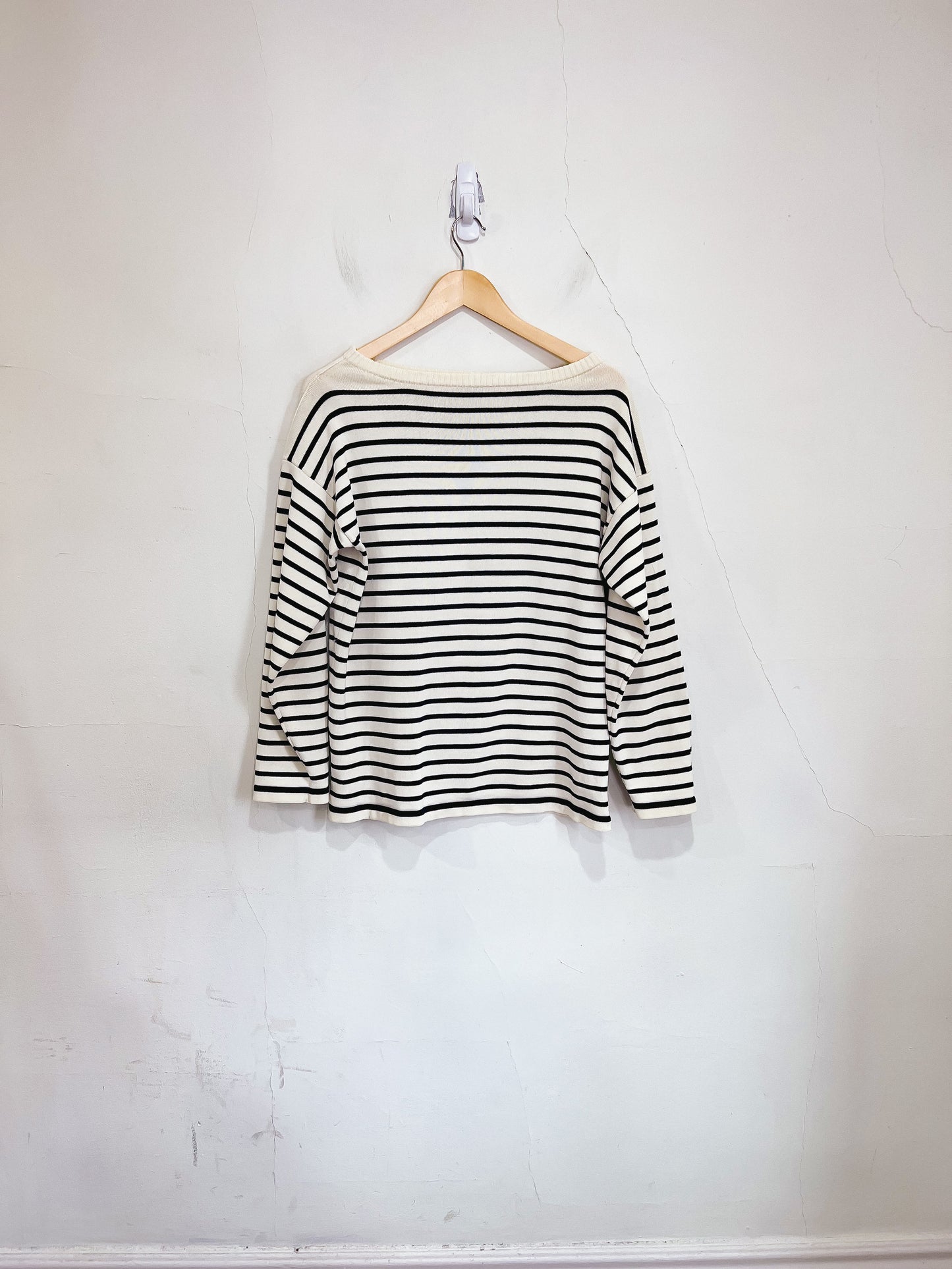 Andersen-Andersen "Boatsman Sweater in Navy/Cream Stripe (Size S/M)