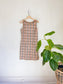 Vintage Check Print Shift Dress (Size M)